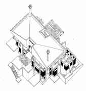 pict 30 * 30. House of the Broken Pediment - L. Marques (Maputo) - axonometric * 1130 x 1195 * (40KB)